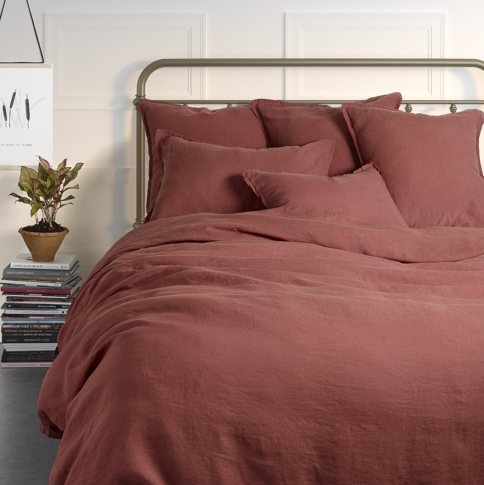 Belgian Linen Duvet Cover – Terracotta – Nest Essentials